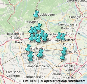 Mappa Via San Pietro, 31050 Vedelago TV, Italia (10.607)