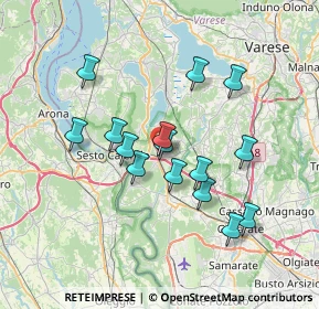 Mappa Via Piave, 21029 Vergiate VA, Italia (6.21267)