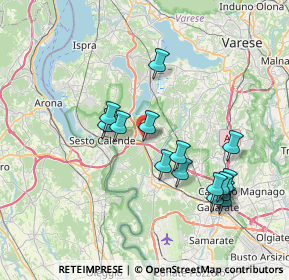 Mappa Via Piave, 21029 Vergiate VA, Italia (7.12867)