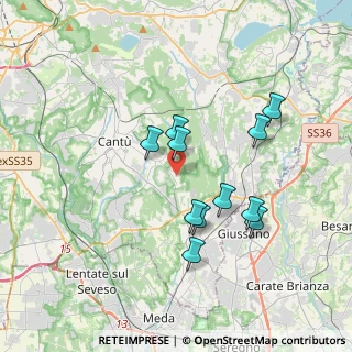 Mappa Via Leopardi Giacomo, 22063 Cantù CO, Italia (3.21545)