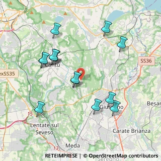 Mappa Via Leopardi Giacomo, 22063 Cantù CO, Italia (4.005)