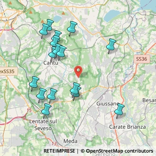 Mappa Via Leopardi Giacomo, 22063 Cantù CO, Italia (4.37063)