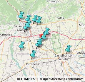 Mappa Via Strae, 31037 Loria TV, Italia (6.27385)