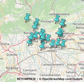 Mappa Via Strae, 31037 Loria TV, Italia (9.587)