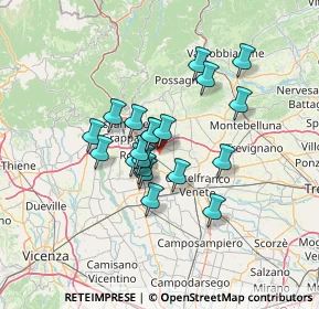 Mappa Via Strae, 31037 Loria TV, Italia (9.995)