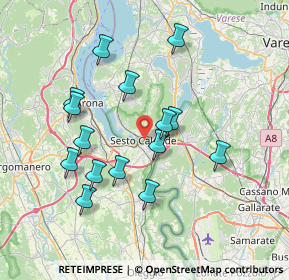 Mappa Via Francesco Zutti, 21018 Sesto Calende VA, Italia (6.916)