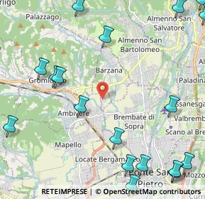 Mappa Via Cà Fittavoli, 24030 Barzana BG, Italia (3.16889)