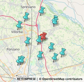 Mappa Via Pino da Zara, 31050 Carbonera TV, Italia (3.78429)