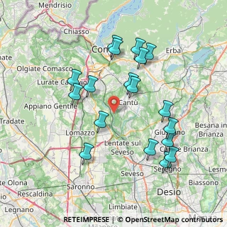 Mappa Via dei Cacciatori, 22063 Cantù CO, Italia (7.61167)