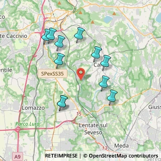 Mappa Via dei Cacciatori, 22063 Cantù CO, Italia (3.69818)