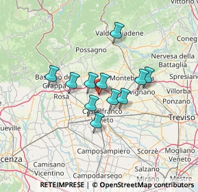 Mappa Via Cal di Riese, 31039 Riese Pio X TV, Italia (9.55636)