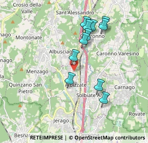 Mappa Via Carso, 21041 Albizzate VA, Italia (1.74091)