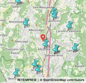 Mappa Via Carso, 21041 Albizzate VA, Italia (2.45167)