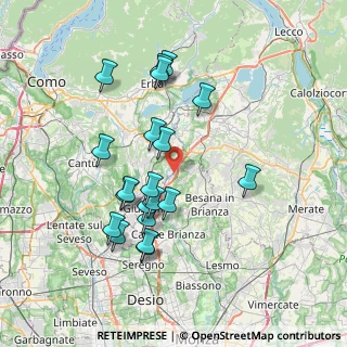 Mappa Via I' Maggio, 22040 Briosco MB, Italia (7.009)