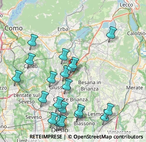 Mappa Via I' Maggio, 22040 Briosco MB, Italia (8.8565)