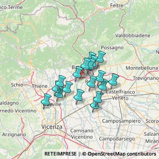 Mappa Via Quartiere Prè, 36061 Bassano del Grappa VI, Italia (9.94778)