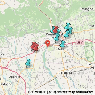 Mappa Via Quartiere Prè, 36061 Bassano del Grappa VI, Italia (6.31667)