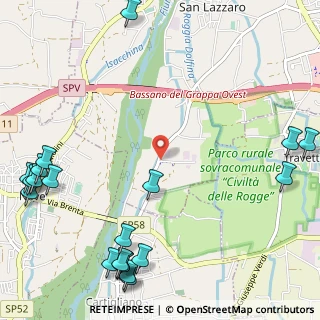 Mappa Via Quartiere Prè, 36061 Bassano del Grappa VI, Italia (1.668)
