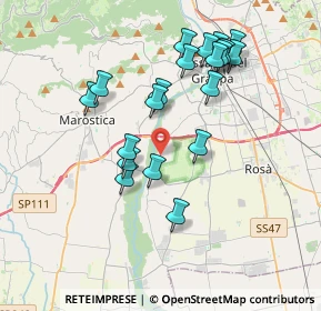 Mappa Via Quartiere Prè, 36061 Bassano del Grappa VI, Italia (3.565)