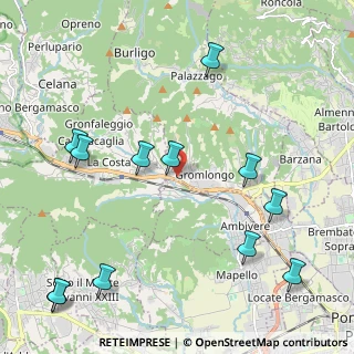 Mappa Bergamo 1869, 24030 Pontida BG, Italia (2.65083)