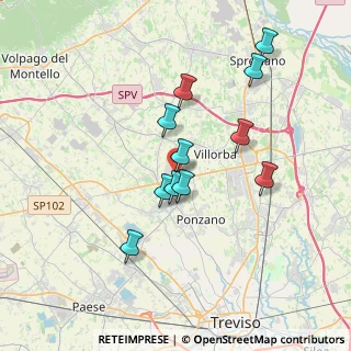 Mappa Via A. Meucci, 31050 Ponzano Veneto TV, Italia (3.15364)