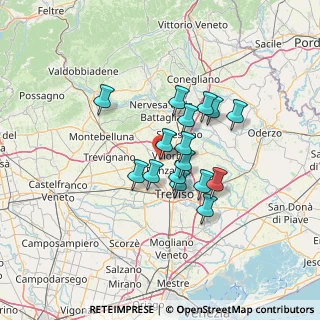 Mappa Via A. Meucci, 31050 Ponzano Veneto TV, Italia (9.88688)