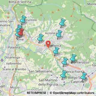 Mappa Via Torrente Quisa, 24010 Ponteranica BG, Italia (2.44615)