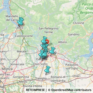 Mappa Via Torrente Quisa, 24010 Ponteranica BG, Italia (11.91636)