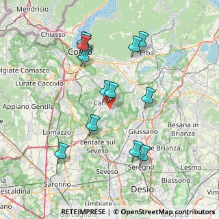 Mappa Via Spluga, 22063 Cantù CO, Italia (7.67077)