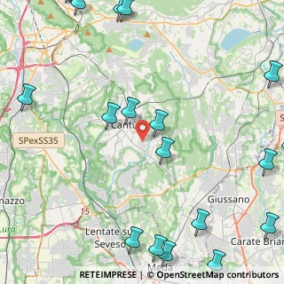 Mappa Via Spluga, 22063 Cantù CO, Italia (6.835)