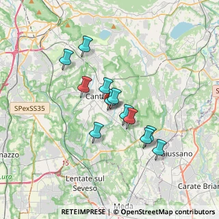 Mappa Via Spluga, 22063 Cantù CO, Italia (2.765)