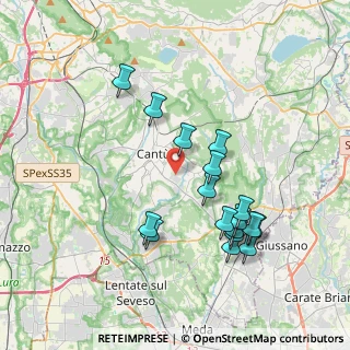 Mappa Via Spluga, 22063 Cantù CO, Italia (3.73118)