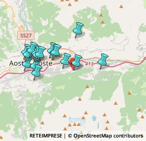 Mappa Frazione Grand Pollein, 11020 Grand Pollein AO, Italia (3.48938)