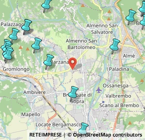 Mappa Via Sorte, 24030 Barzana BG, Italia (3.4835)