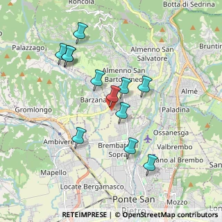 Mappa Via Sorte, 24030 Barzana BG, Italia (1.73417)
