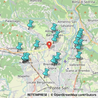 Mappa Via Sorte, 24030 Barzana BG, Italia (2.076)