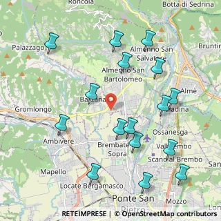 Mappa Via Sorte, 24030 Barzana BG, Italia (2.28375)