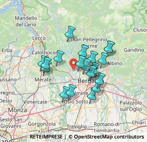 Mappa Via Sorte, 24030 Barzana BG, Italia (10.613)