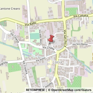 Mappa Via Chiesa, 4, 31037 Loria, Treviso (Veneto)