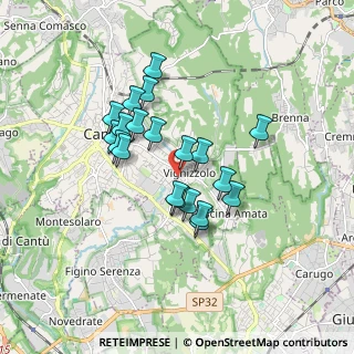 Mappa Via Isonzo, 22063 Cantù CO, Italia (1.393)