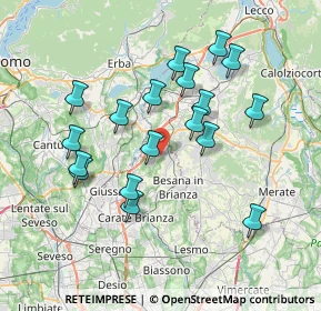 Mappa Via Monte Grappa, 20050 Veduggio Con Colzano MB, Italia (6.94778)