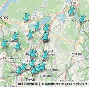 Mappa Via Monte Grappa, 20837 Veduggio Con Colzano MB, Italia (8.885)
