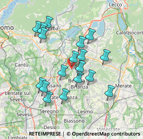 Mappa Via Monte Grappa, 20050 Veduggio Con Colzano MB, Italia (6.55944)