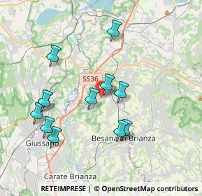 Mappa Via Monte Grappa, 20837 Veduggio Con Colzano MB, Italia (3.73083)