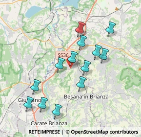 Mappa Via Monte Grappa, 20050 Veduggio Con Colzano MB, Italia (3.58615)