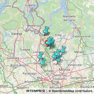 Mappa Via Campo Solare, 22063 Cantù CO, Italia (8.2725)