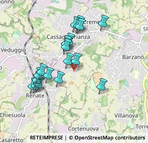 Mappa Via Carlo Cattaneo, 23893 Cassago Brianza LC, Italia (0.8395)