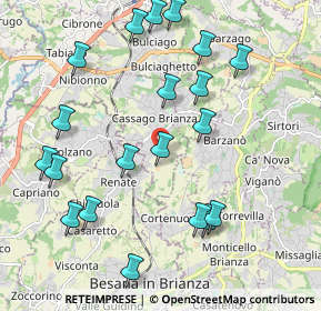 Mappa Via Carlo Cattaneo, 23893 Cassago Brianza LC, Italia (2.252)