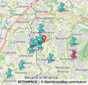 Mappa Via Carlo Cattaneo, 23893 Cassago Brianza LC, Italia (1.99167)