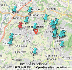 Mappa Via Carlo Cattaneo, 23893 Cassago Brianza LC, Italia (2.197)